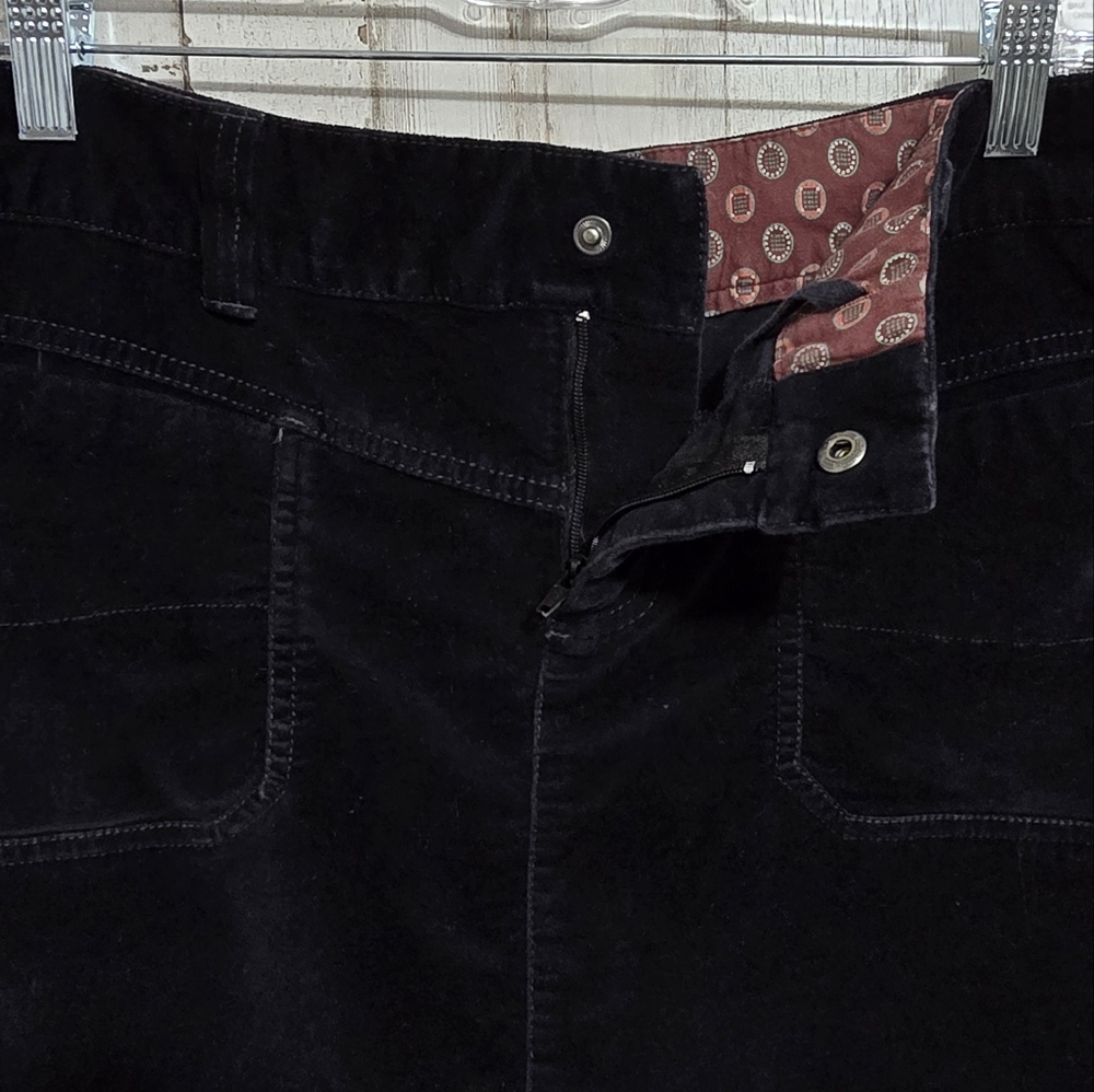 Athleta Black Washed Velvet Pockets Short Mini Pencil Skirt Size 10 - Picture 4 of 11